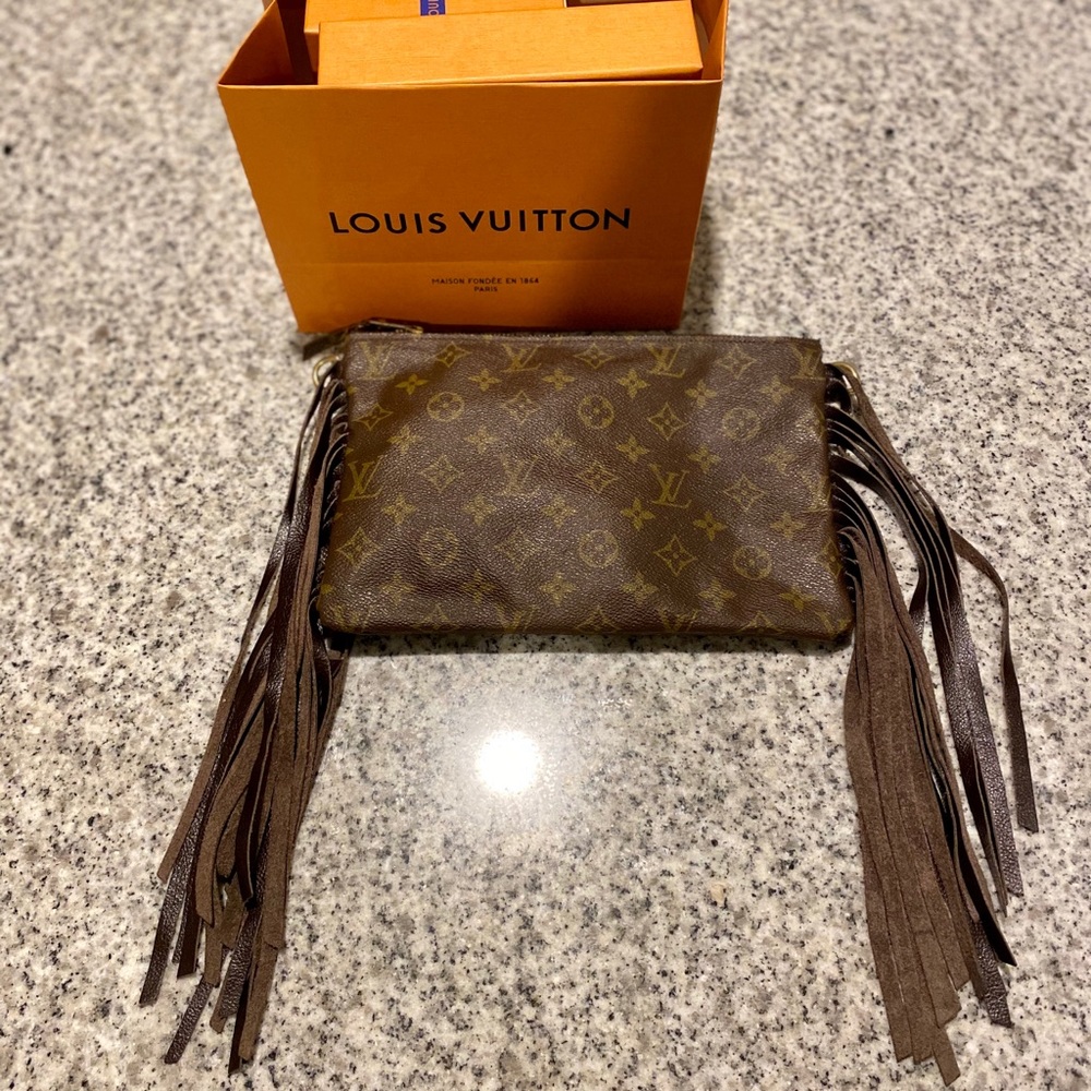 Authentic Repurposed Louis Vuitton Crossbody Bag